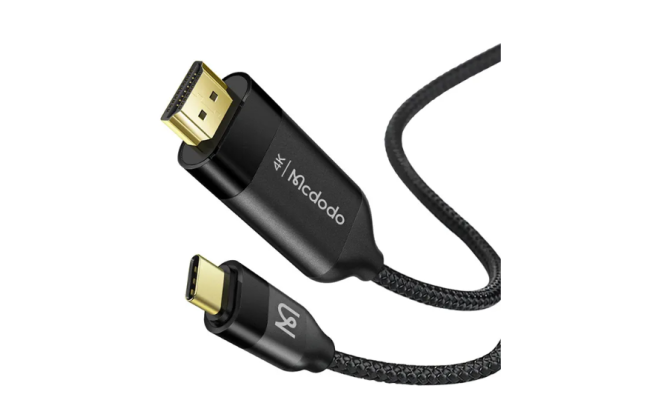 Mcdodo CA-5880 USB Type C to HDMI Cable 2m 4K High Definition (Black)